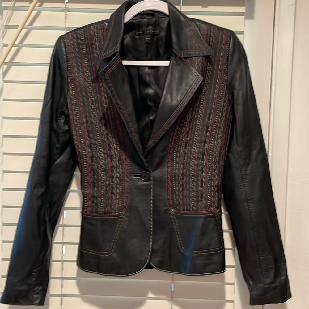 Sheri Bodell Lambskin Blazer Jacket, Size XS, NEW WO TAG